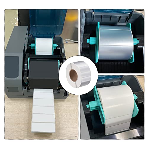 MECCANIXITY Direct Rectangle Label Sticker Metallic Silver 1.57x0.6 Inch in 1 Row for Packaging, Craft Projects 2000 Labels 1 Roll - size: 40x15mm