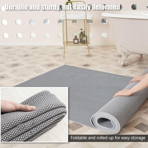 Anti Slip Drainage Mat Cutable Pool Flooring Bathroom Mats 3FTX10FT PVC Mesh Rubber Matting Heavy Duty for Garage Restaurant Basement Commercial Kitchen - size: 3FTX10FT
