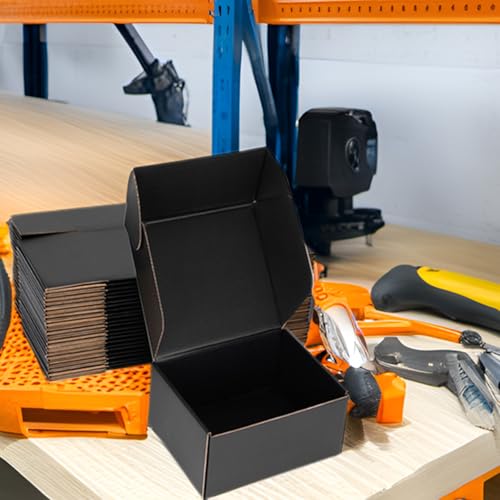 7x5x3 Black Shipping Boxes for Small Business, Packing, 25 Pack - color: Black, size: 7x5x3 inch