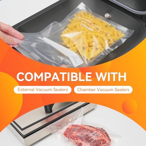 Wevac Vacuum Sealer Bags, Quart 8"x12" 200 Count, Pint 6"x10" 100 Count - size: 6" x 10" 100 count & 8" x 12" 200 count