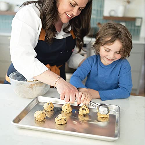KITCHENATICS Quarter Sheet Baking Pan Aluminum Nonstick Oven Safe Set 2 - size: 9.6" x 13"