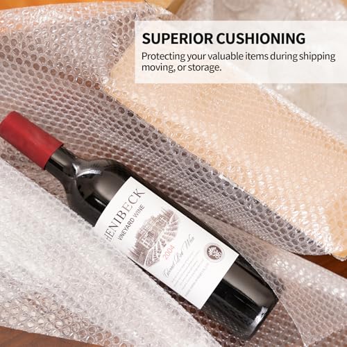2 Pack-12inchx72ft Total 3/16" Air Bubble Cushioning Wrap Roll, Bubble Wrap for Protection Packaging Mailers, Nylon Wrap Rolls Moving Cushioning Supplies for Moving/Insulation, Perforated Every 12”
