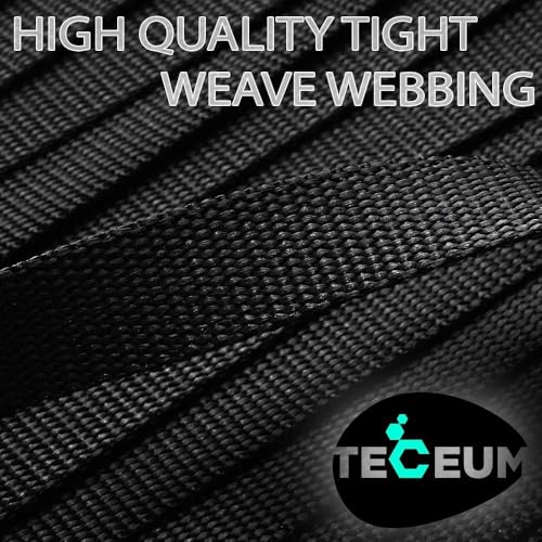 TECEUM Webbing Strap, 3/4" to 2", 10-50 Yds, Multi-Color Heavy Duty Tape - color: Black, size: 5/8"- 10 yards