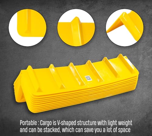 Mytee Products 8"x8"x36" Yellow Flatbed Corner Protector - V Shaped Edge Guard for Tie-Down Winch & Ratchet Straps - Plastic Corner Protector for Flatbed Trailer Cargo Load - color: Yellow, size: 1 - Pack