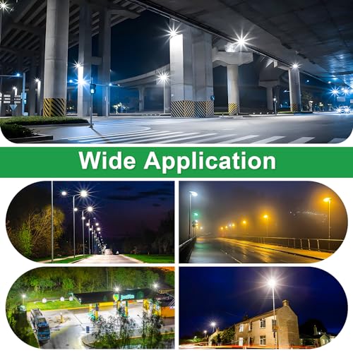 150W LED Parking Lot Light, 5000K 21000LM(140lm/w) LED Shoebox Area Light - Slip Fitter Mount, Dimmable Commercial Street Lighting, IP65 Surge Protection Built-in, AC100-277V - color: Slip Fitter Mount, size: 150W(100-277V)