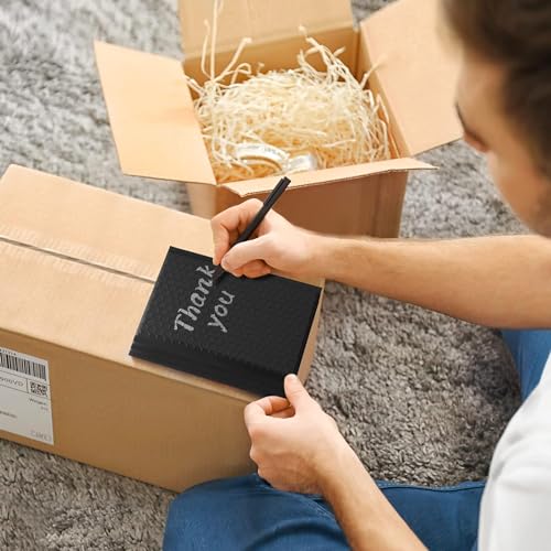 Metronic 800 Pack Small Bubble Mailer 4x8 Inch Black Bubble Mailers Bulk - color: Black, size: 4x8" 800PC