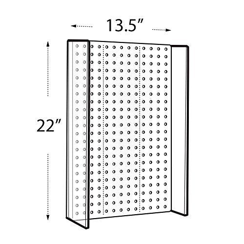 Azar Displays 700355-YEL 13.75" W x 22" H Pegboard Powerwing in Translucent Yellow