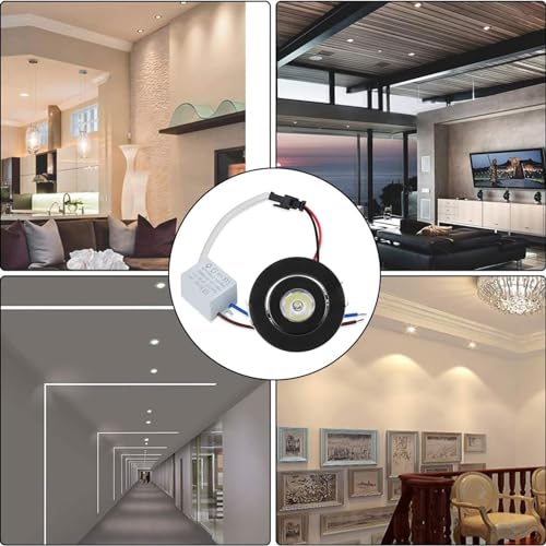 10pcs 2 inch Gimbal LED Recessed Light Small Recessed Lights AC120V - color: Warm White/Black