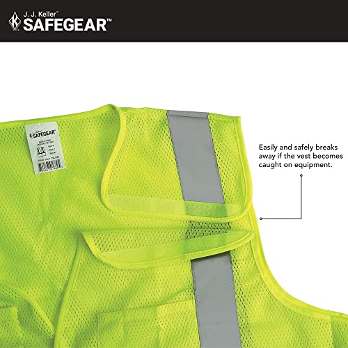 SAFEGEAR High Visibility Breakaway Safety Vest, 5 Pack - color: Lime, size: 4X-Large-5X-Large