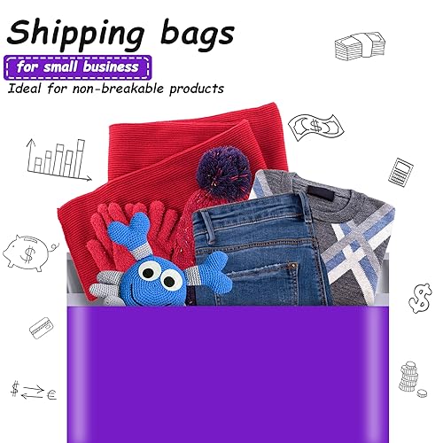 JinRuiKJ Poly Mailers 6x9 Inch, 100 Pcs Shipping Bags, Purple - color: Purple, size: 6*9inch 100pcs
