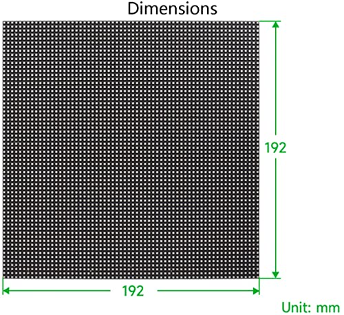 Flexible RGB Full-Color LED Matrix Panel 64x64, 4096 RGB LEDs, 3mm Pitch, Adjustable Brightness Chainable Design, Display Text/Colorful Image/Animation, for Raspberry Pi/Raspberry Pi Pico / ESP32 - color: 64x64-P 3MM Flexible
