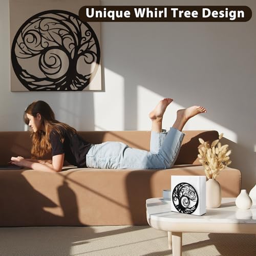 Napkin Holder for Table, Standing Napkin Dispenser Outdoor Farmhouse Black Cocktail Napkin Holders for Kitchen Coffee Shop Dining Room (6"x 1.7"x 4.9") - size: Cocktail Napkin 6x6" - Black Whirl Tree