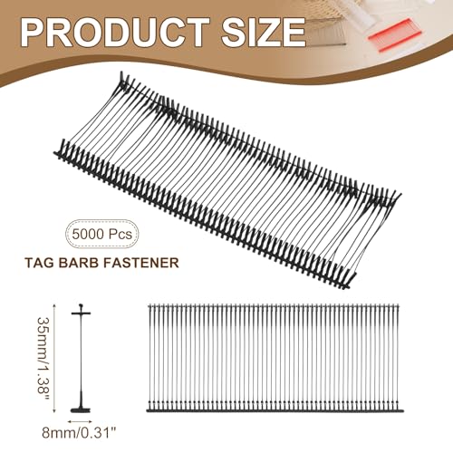 uxcell 5000Pcs Standard Tagging Barb Fasteners 35mm/1.38" Black - color: Black, size: 35mm/1.38"