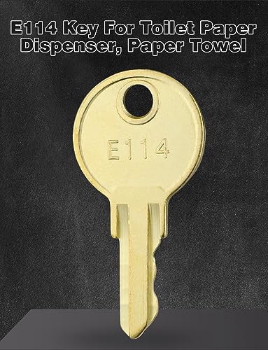Mellbree E114 Dispenser Key for Bobrick Toilet Paper Towel 10-Pack - size: E114
