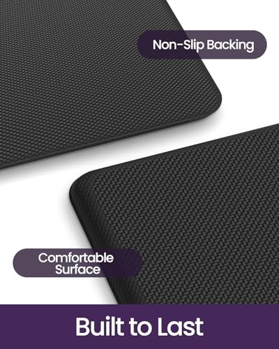 DEXI Anti Fatigue Kitchen Floor Mat Cushioned Standing Runner 48x20, Black - color: Black, size: 48"L x 20"W x 0.7"Th