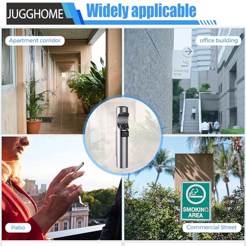 Wall-Mount Cigarette Butt Receptacle for Outside, Outdoor Cigarette Butt Disposal, Commercial Smoking Receptacles to Avoid Discarding Cigarette Butts,Easy to Clean -Stainless Steel - color: Stainless Steel
