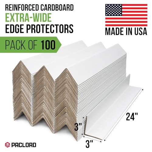 Extra-Wide 24" x 3" x 3" Reinforced Cardboard Edge Protectors - color: Thickness: 0.16", size: Pack of 100