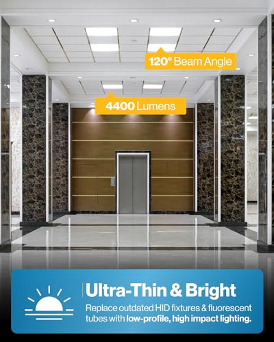 Sunco 6 Pack 2x2 LED Flat Panel Light, 40W, 3CCT, 4400LM, Dimmable - size: 2x2