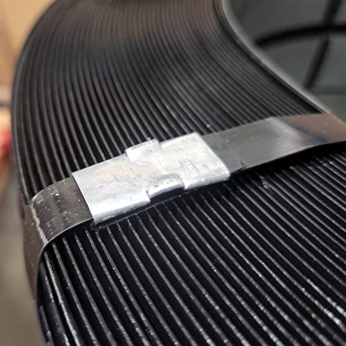 8 NET Packaging Open Strapping Seals for 5/8" Strap Width (Snap-On), High Strength Sturdy Galvanized Metal Heavy Duty Steel Strapping Seals, 1000 pcs/Box - size: 5/8"
