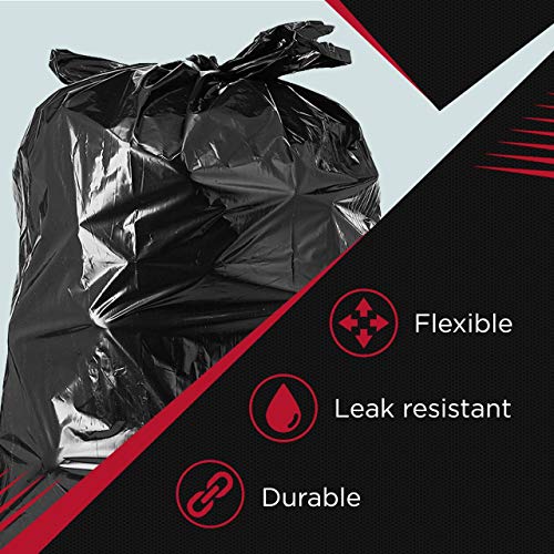 Tasker 65 Gallon Trash Bags Heavy Duty | 50 Count with Ties | Extra Large 64 Gallon Trash Bags for Toter | Garbage Bag 65 Gallon Trash Can Liners - size: 50 Count (Pack of 1)