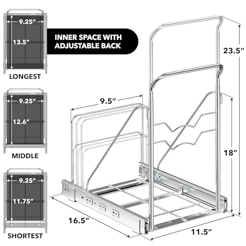Simple Houseware Pull Out Trash Can Shelf (for 7~13 Gal, Can Not Included)