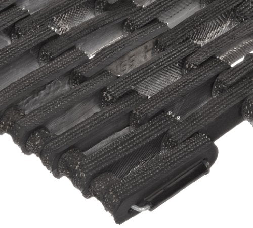 Durable Durite Recycled Tire-Link Outdoor Entrance Mat, Straight Weave, 8" x 22", Black - size: 8" x 22"