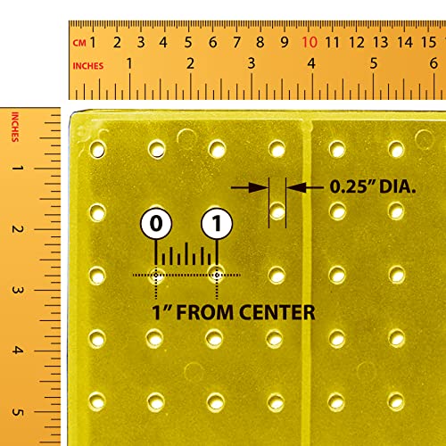 Azar Displays 701414-YEL-4C32 Rotating Countertop Display Kit with Peg Hooks Included, 14 Inches Wide x 14 Inches Deep x 20 Inches High, Pegboard Spinner Organizer, Yellow - color: Yellow, style: Pegboard + Hooks