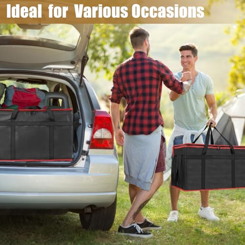 PEASUG Insulated Food Delivery Bag, XXXL Catering Bag for Keep Food Warming - color: Red-Black, size: XXX-Large