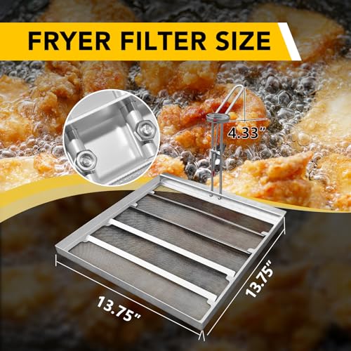 Commercial Deep Fryer Filter Screen 13.75" x 13.75" -550 Microns - size: 13.75*13.75
