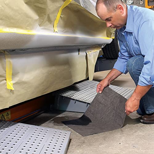 PIG Mat | Oil Absorbent | 15" W x 20" L | Lightweight Pads | Absorbs Up to 14 Oz Per Pad | 200 | MAT135 - size: 200 Count