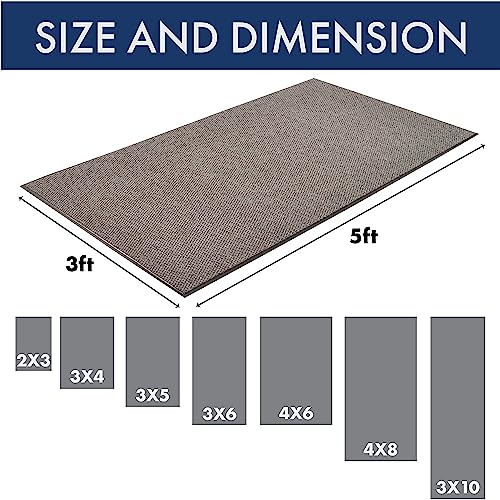 Notrax - 136S0310GY 136 Polynib Entrance Mat, for Home or Office - color: Grey, size: 2'11" x 9'11" (Rectangular)