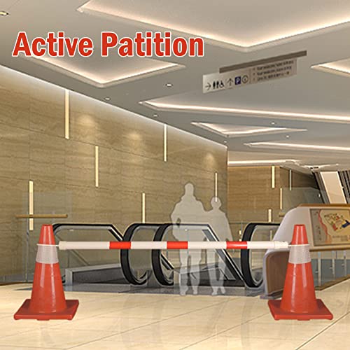 12 Pack Retractable Traffic Cone Bar from 4ft to 7.2ft, Expandable Safety Cone Bars for Parking Lots,Barricade for Road Construction - size: 12 PCS