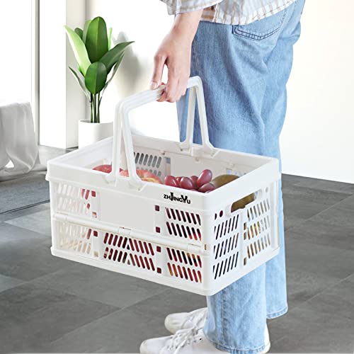 Plastic crates for storage,plastic baskets for organizing,14.96x9.84x7.87" - color: White, size: 14.96"x9.84"x7.87"