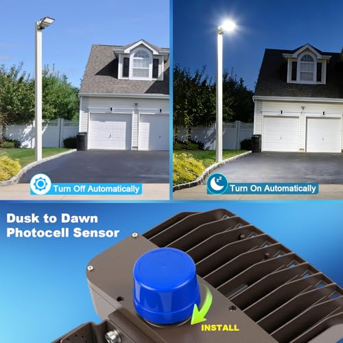 150W Parking Lot Light Dusk to Dawn Photocell 22500LM 3Pack - size: 150W/Trunnion/3PC