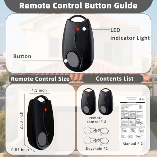 Garage Door Opener Remote for ACT-31B ACP00879 Megacode Linear Garage Door Opener Remote 1-Channel Remote Control Compatible with Linear Megacode MCT-3 DNT00089 MCT-11 DNT00090,2 Pack - style: ACT-31B-2Pcs