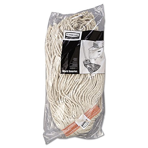 Rubbermaid Commercial Products Premium Cut-End Cotton Mop, 16-Ounce, 1-Inch Headband, Heavy Duty Wet Mop for Floor Cleaning Office/School/Stadium/Bathroom, Pack of 12 - size: 16 Oz., style: Multipack