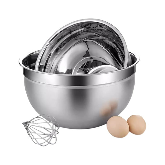 Premium Mixing Bowl Stainless Steel Mixing Bowl, Durable and Rustproof, Easy Grip and Stability Design Bowl,Versatile for Cooking, Baking, Prepping, and Food Storage. (30CM) - size: 30CM
