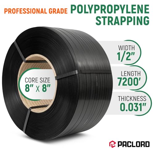 1/2" x 7200' Heavy-Duty Polypropylene (PP) Strapping Coil 0.031" Thick