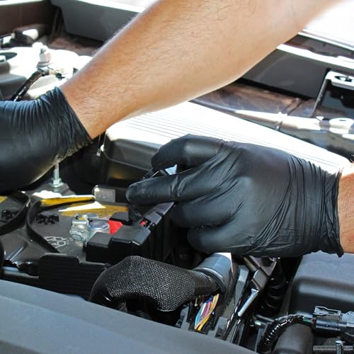 Adenna SHADOW Disposable Nitrile Gloves – 6 Mil, Medical Grade, Textured Grip, Powder Free, Black - size: X-Large (Case of 900)