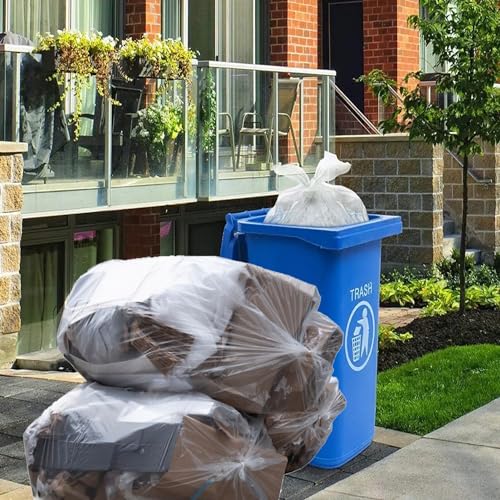 BEIDOU-PAC 55-60 Gallon Trash Bags, 50 Count Bulk, Heavy Duty Clear Plastic Recycling Bags, Multi-purpose Garbage Bags for home Commercial, Outdoor, Construction, Industrial, Lawn, Leaf - style: 55-60 Gallon |50 Count