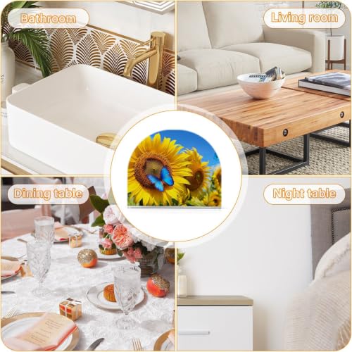 Blooming Sunflowers Napkin Holder for Table Acrylic Tissue Dispenser - color: Blooming Sunflowers