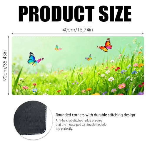 Nuxovilar Large Gaming Mouse Pad Desk Mat, 15.7x35.4 Inches Polyester - color: LU11939