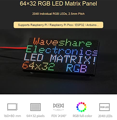64x32 2048 RGB Full Color LED Matrix Panel 2.5mm Pitch P2.5, Chainable - color: 64x32-2.5 MM Pitch