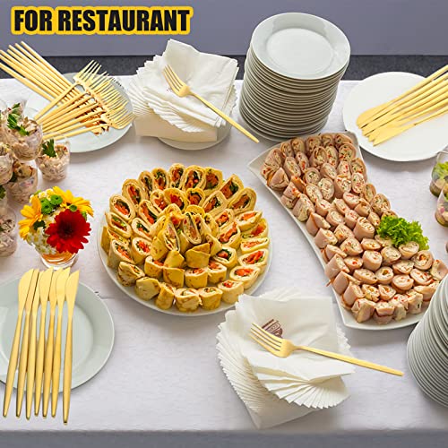 90 Pcs Gold Silverware Set for 18,18/8 Stainless Steel, 5-Piece Set - color: Gold, size: 5-piece Set