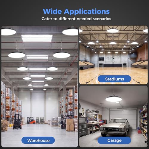 AIKVSXER 1 Pack UFO LED High Bay Light, 200W 30000LM LED Shop Lights