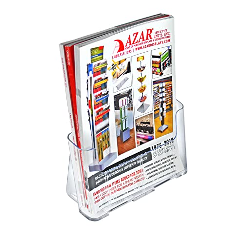 Azar Displays 252384 Letter Size Brochure Holder for Counter or Wall, 2-Pack
