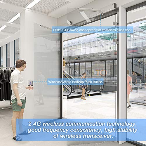 Handicap Auto Swing Door Opener, Low Energy ADA Swing Door Operator with Stainless Steel Handicap Push Buttons