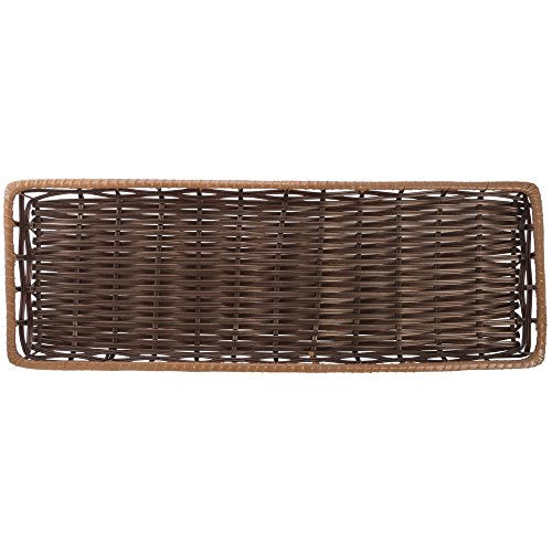 HUBERT Two -Tone Beige Storage Basket- 9"L x 26"W x 1"H