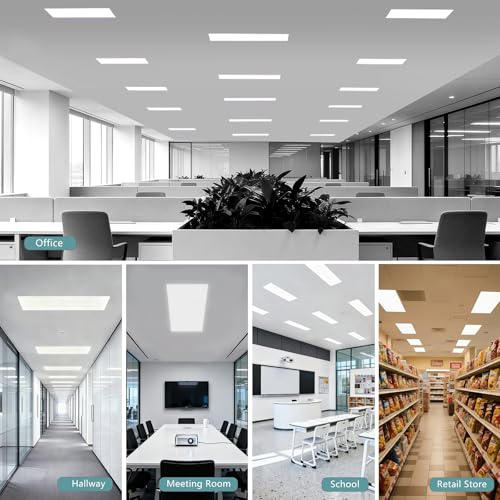 2x4 LED Panel Light,7500 LM,Selectable 4CCT,0-10V Dimmable,4Pack - size: 2x4-4Pack