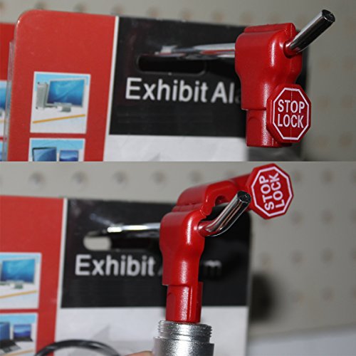 BETERTEK Peg Hook Stop Lock for Prevent The Sweep Theft of Displayed Products on A Wire Peg, Plastic Red 6mm Security Lock, Retail Shop Anti-Theft Display Slatwall Red Stop Lock, 50 Pcs